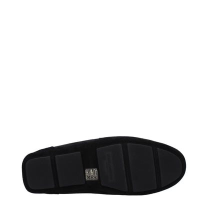 Dolce & Gabbana Black Leather Slip-On Loafers