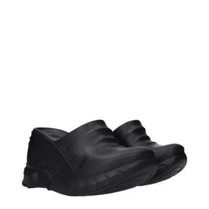 Givenchy Black Cotton Slippers Sandals