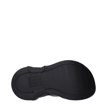 Givenchy Black Cotton Slippers Sandals