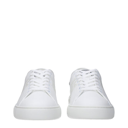 Versace White Leather Low Tops