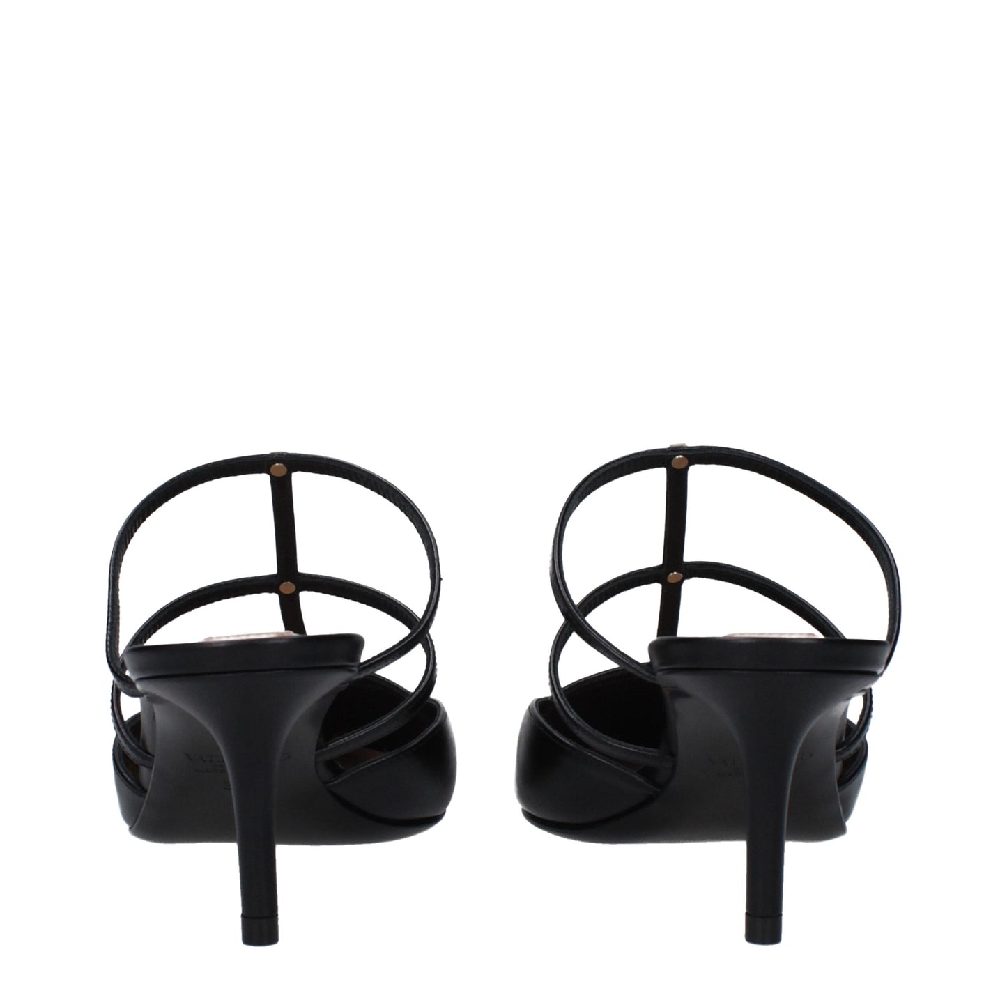 Valentino Garavani Black Leather Sandals
