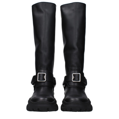 Burberry Black Leather Boots