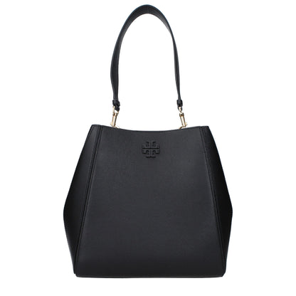 Tory Burch Black Leather Shoulder Bags