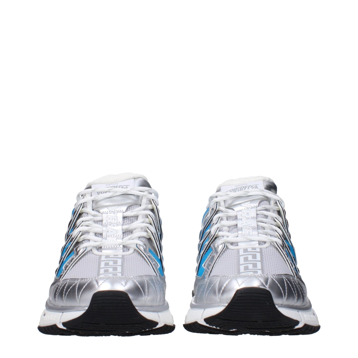 Versace Gray Fabric Athletic Sneakers