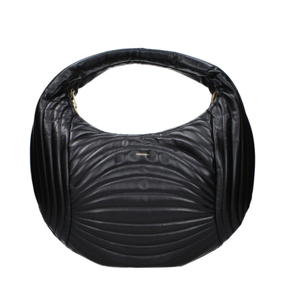 Salvatore Ferragamo Black Leather Handbags