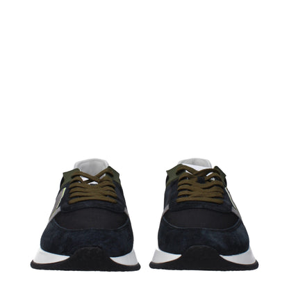 Philippe Model Blue Leather Athletic Sneakers