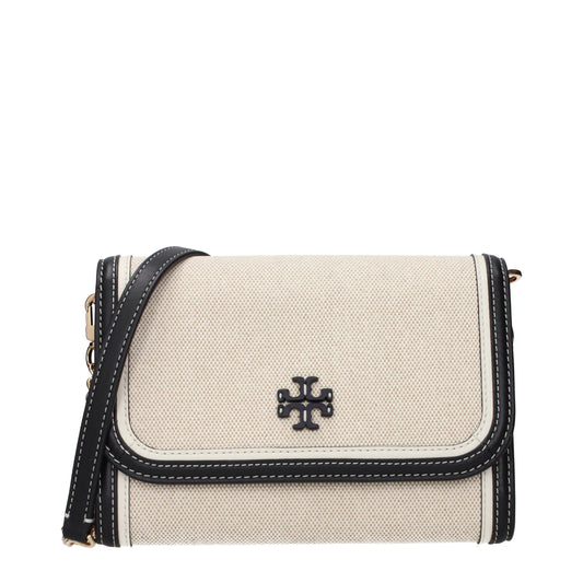 Tory Burch Beige Fabric Clutch Bags
