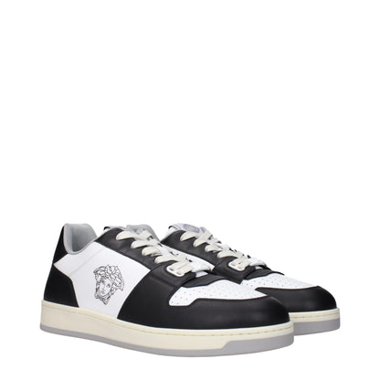 Versace White Leather Low Tops