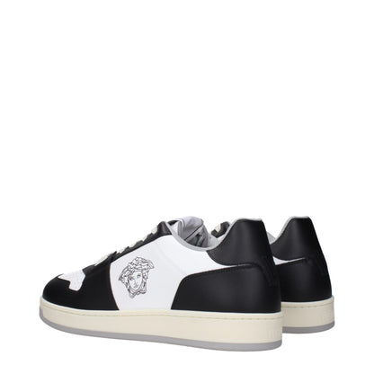 Versace White Leather Low Tops