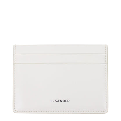 Jil Sander White Leather Cardholders