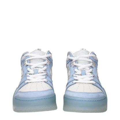 Moncler White Leather High Tops