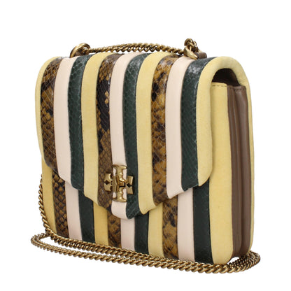 Tory Burch Yellow Leather Shoulder Bags