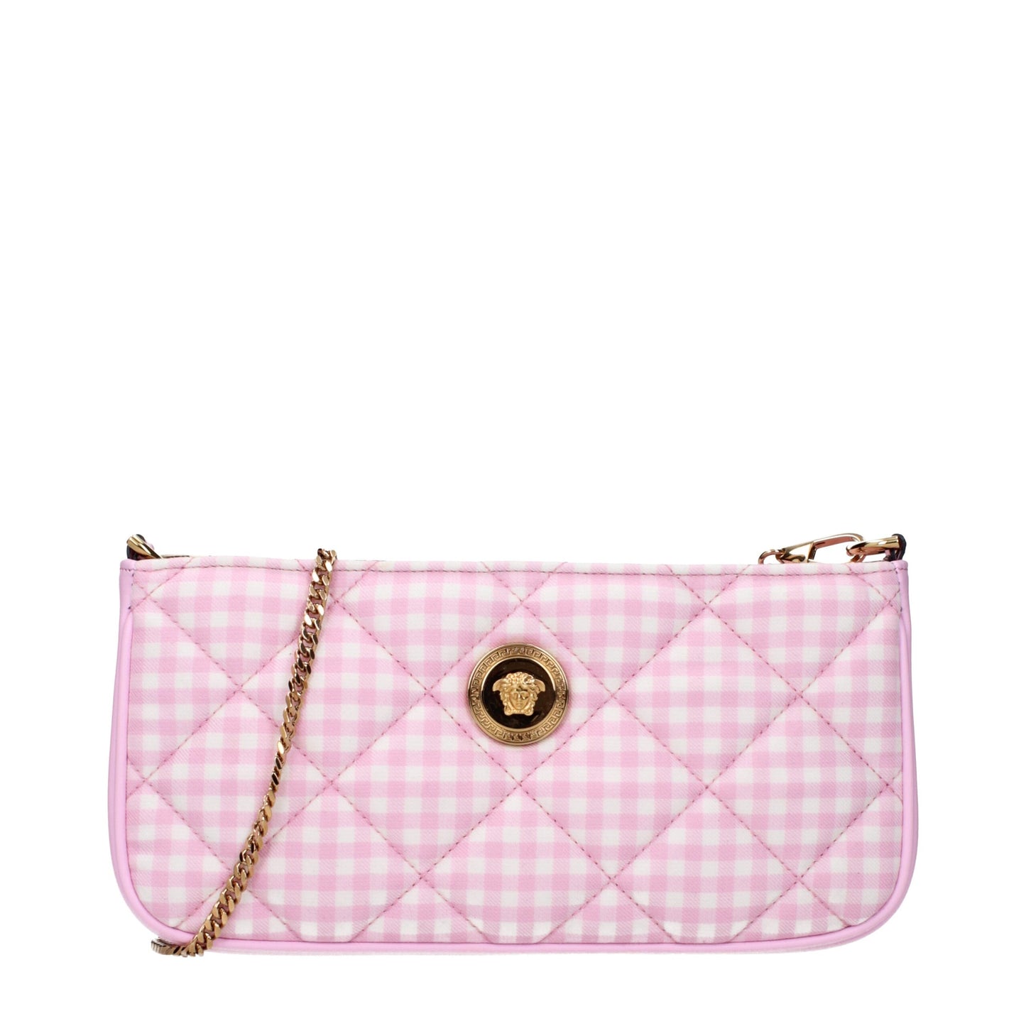 Versace Pink Fabric Shoulder Bags