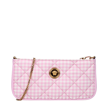 Versace Pink Fabric Shoulder Bags