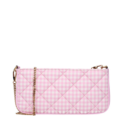 Versace Pink Fabric Shoulder Bags