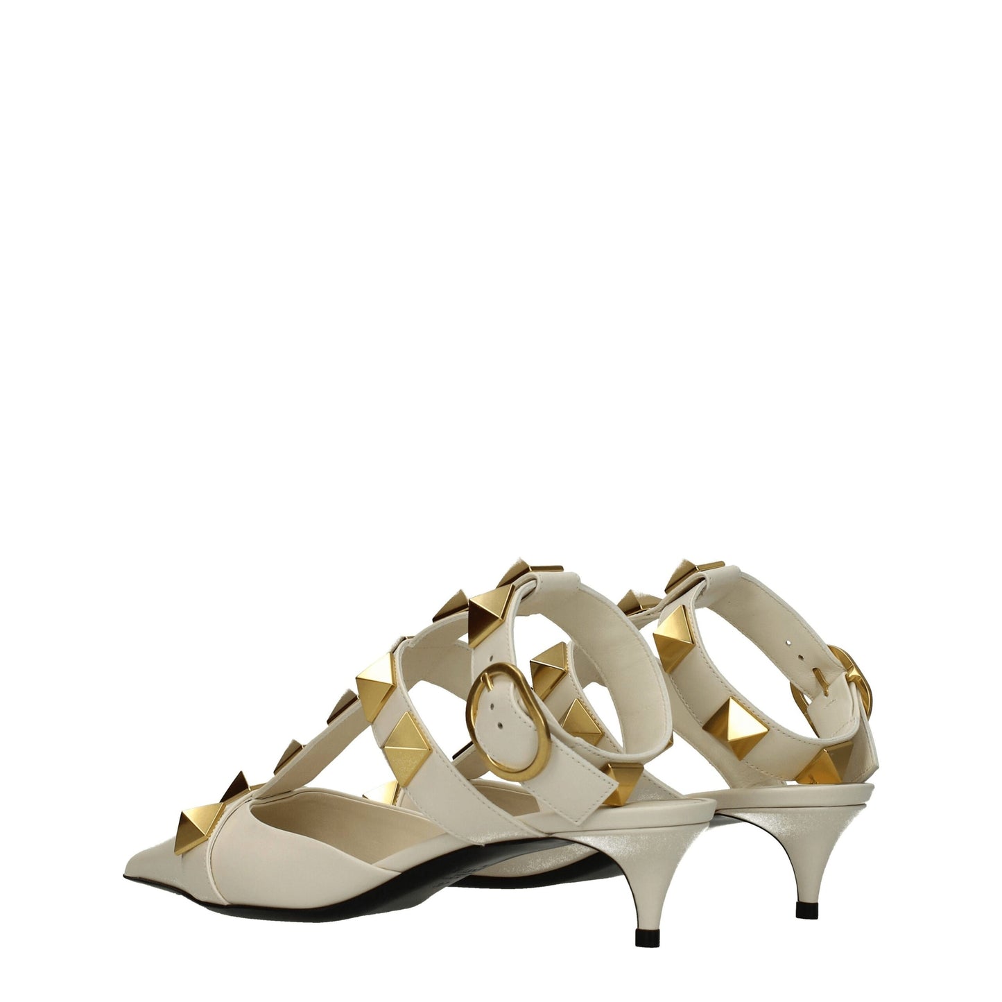 Valentino Garavani Beige Leather Stiletto Heels Sandals