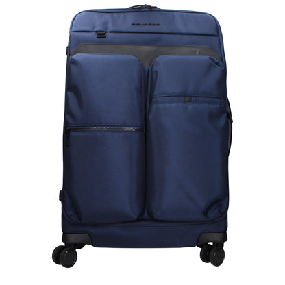 Piquadro Blue Fabric Luggage And Travel