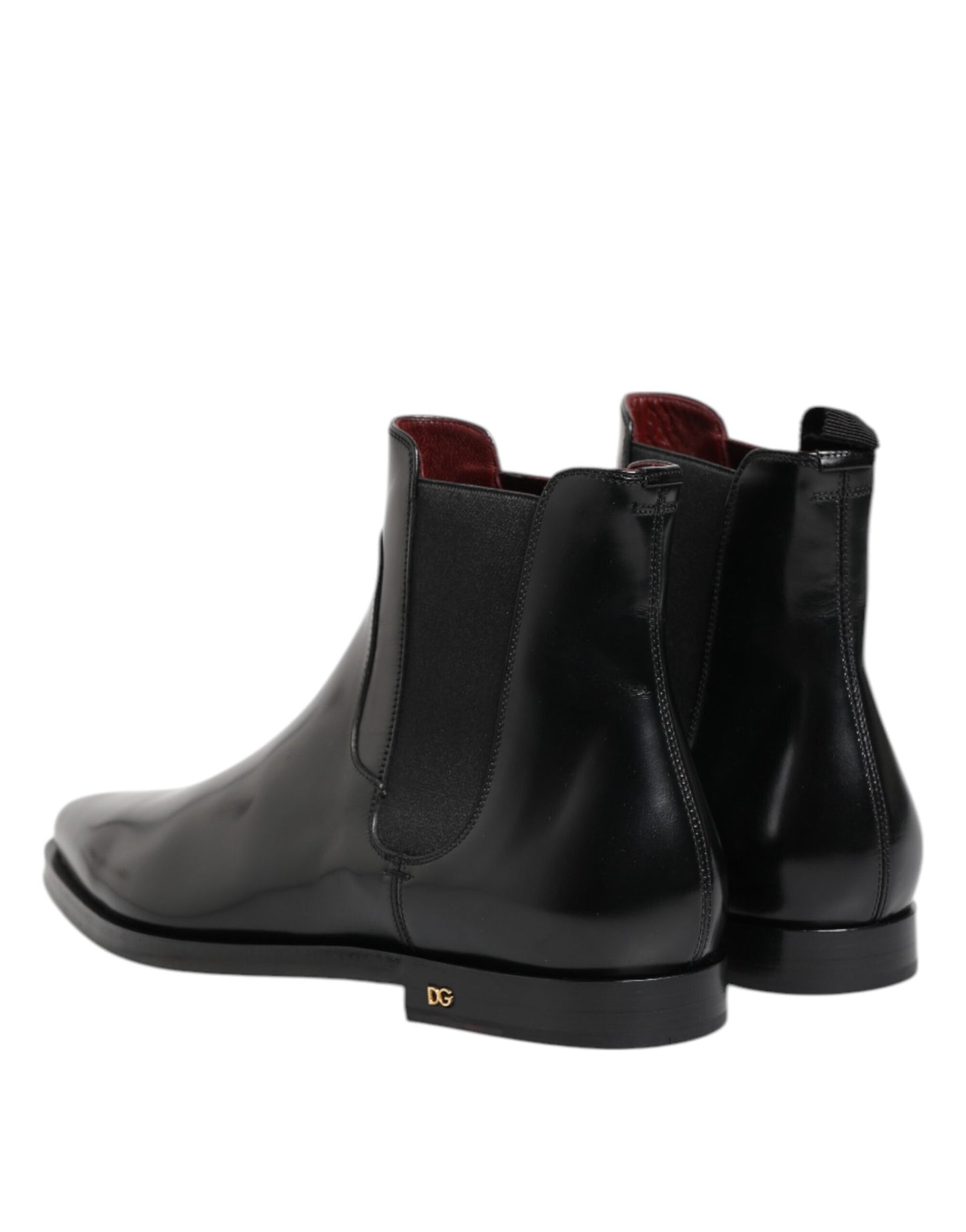Dolce & Gabbana Black Leather MILLENIALS Mid Calf Boots Shoes