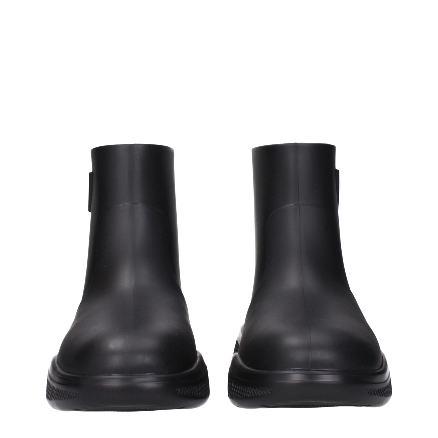 Prada Black Cotton Ankle Boots
