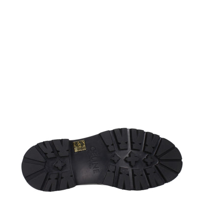 Celine Black Leather Oxfords And Derbies