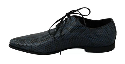 Dolce & Gabbana Blue Python Leather Snakeskin Shoes