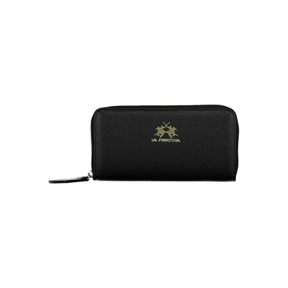 La Martina Black Polyethylene Wallet