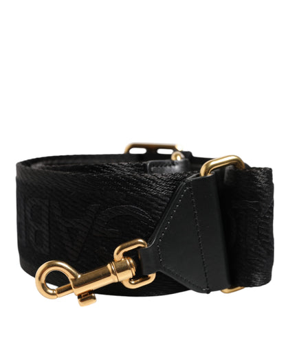 Dolce & Gabbana Black Solid Viscose Bag Shoulder Strap