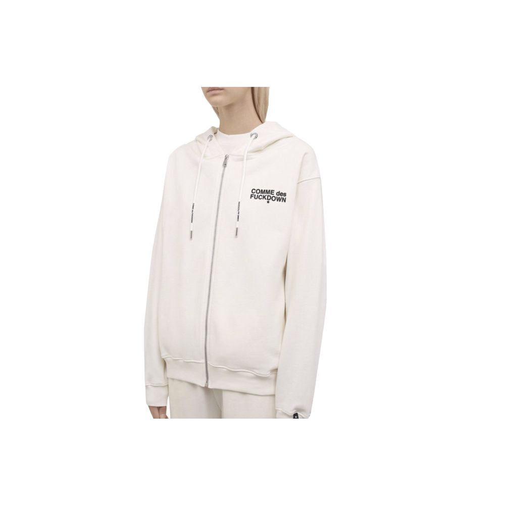 Comme Des Fuckdown White Cotton Women Sweater