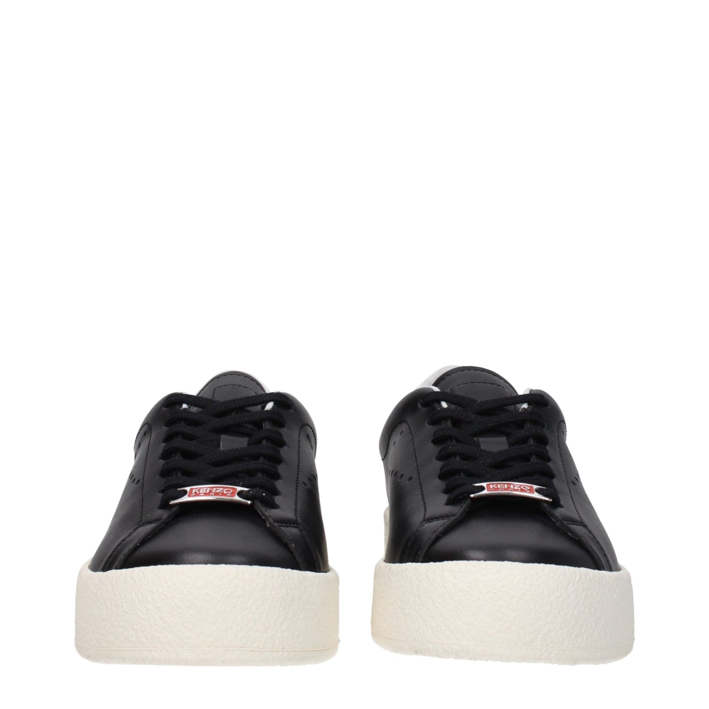 Kenzo Black Leather Low Tops