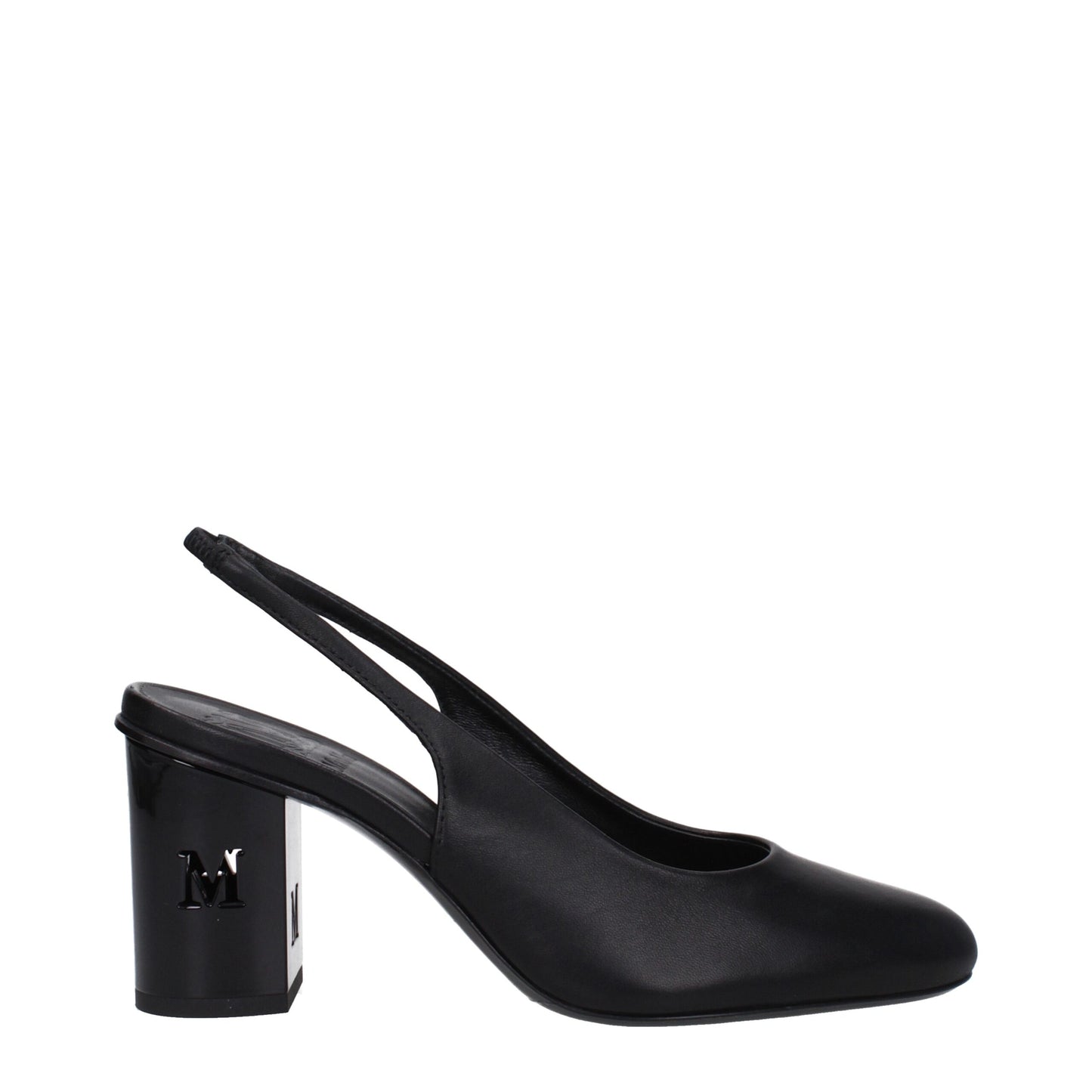 Max Mara Black Leather High Heel Pumps