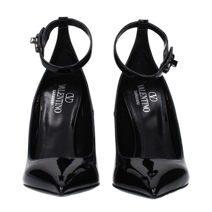 Valentino Garavani Black Leather Platforms Pumps