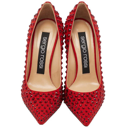 Sergio Rossi Red Calfskin Pump