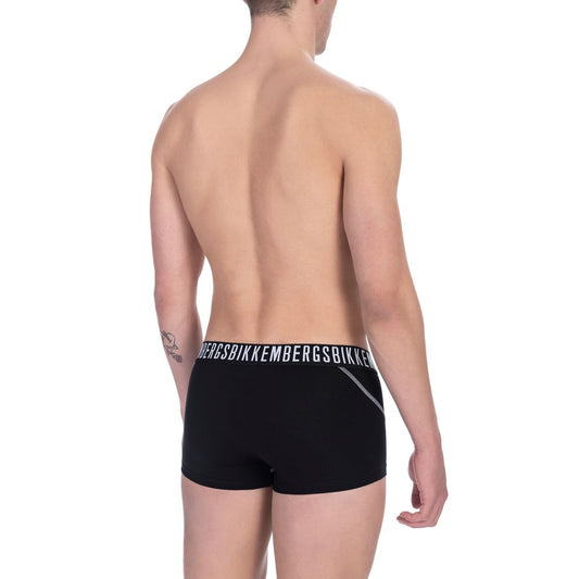 Bikkembergs Black Cotton Men's Trunk Pack