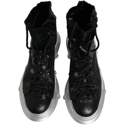 Dolce & Gabbana Black Lambskin Men Ankle Boot