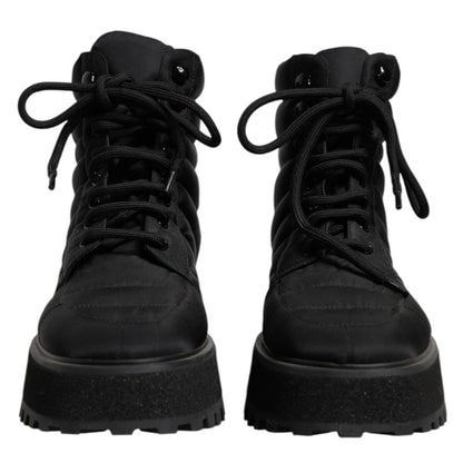 Dolce & Gabbana Black Nylon Men Boot