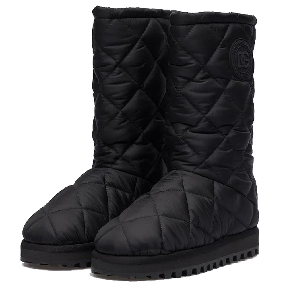 Dolce & Gabbana Black Nylon Men Boot