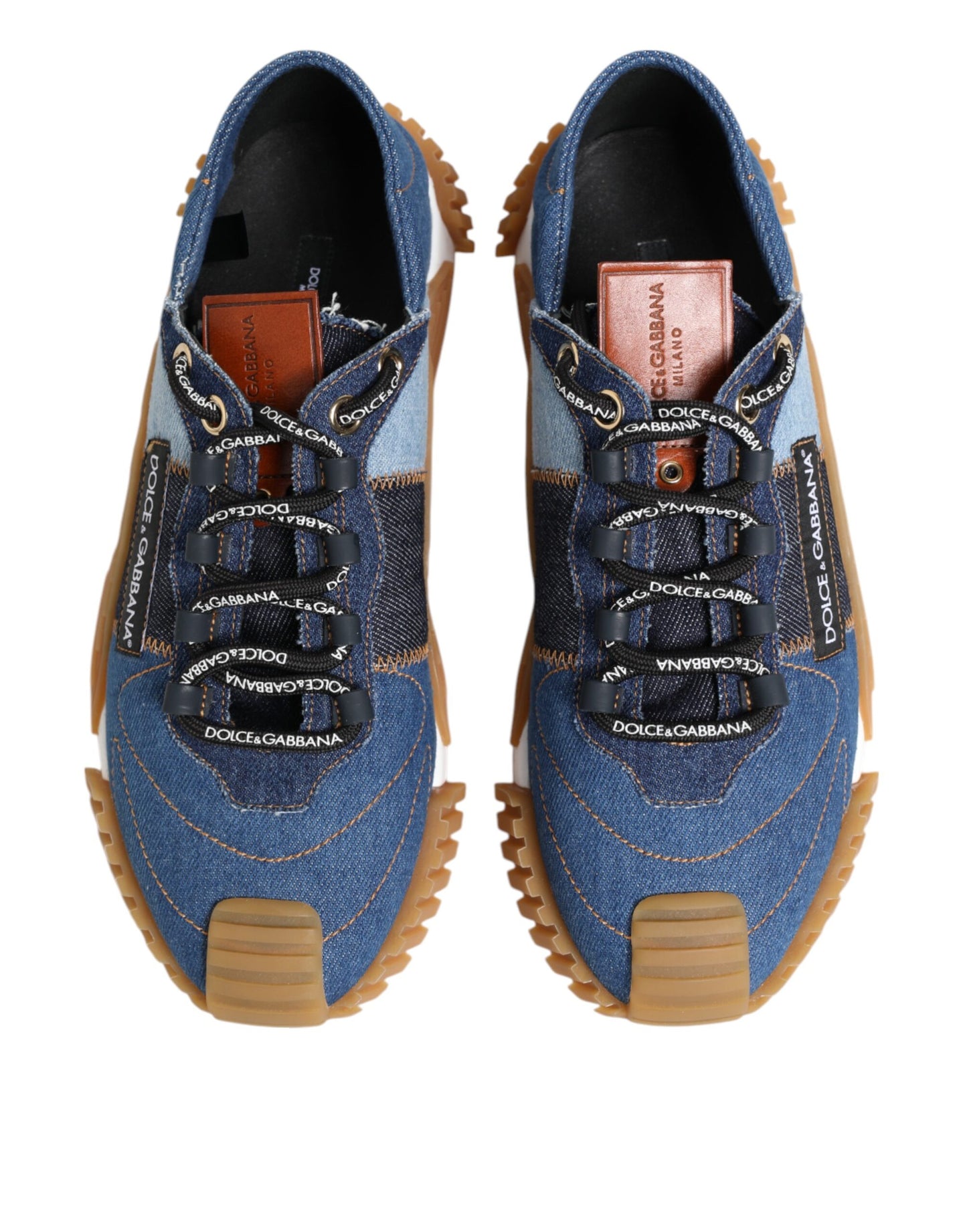 Dolce & Gabbana Blue Lace Up Low Top NS1 Sneakers Shoes