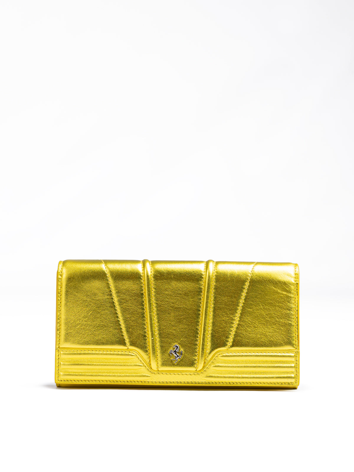 Ferrari Metal Yellow GT patent leather purse
