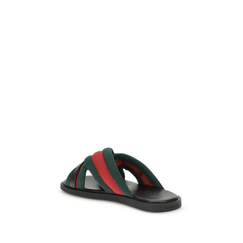 Gucci Web Sandals with Interlocking GG
