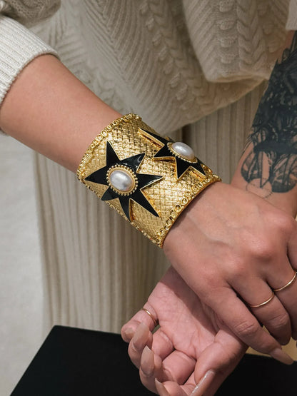 Pulsera retro de estrella de mar de la serie medieval de moda con personalidad retro francesa