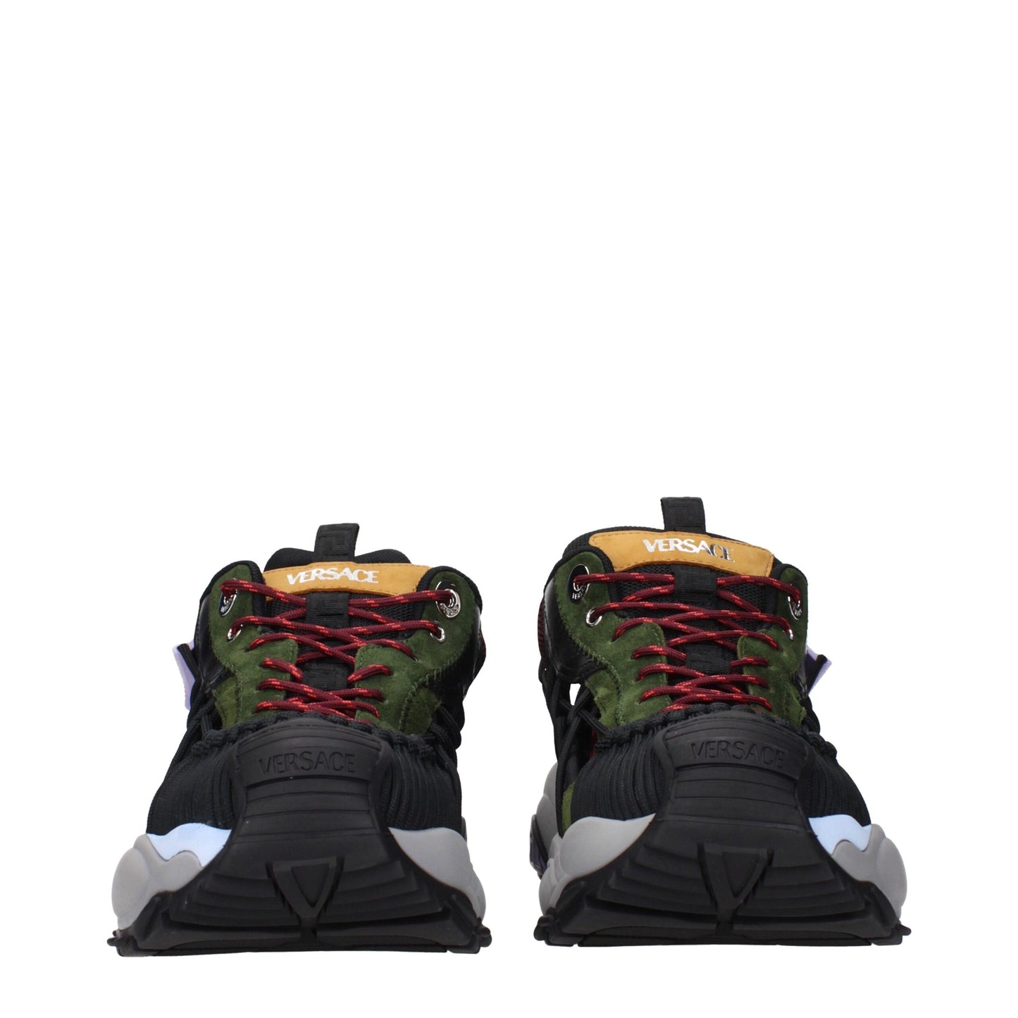 Versace Multicolor Leather Athletic Sneakers