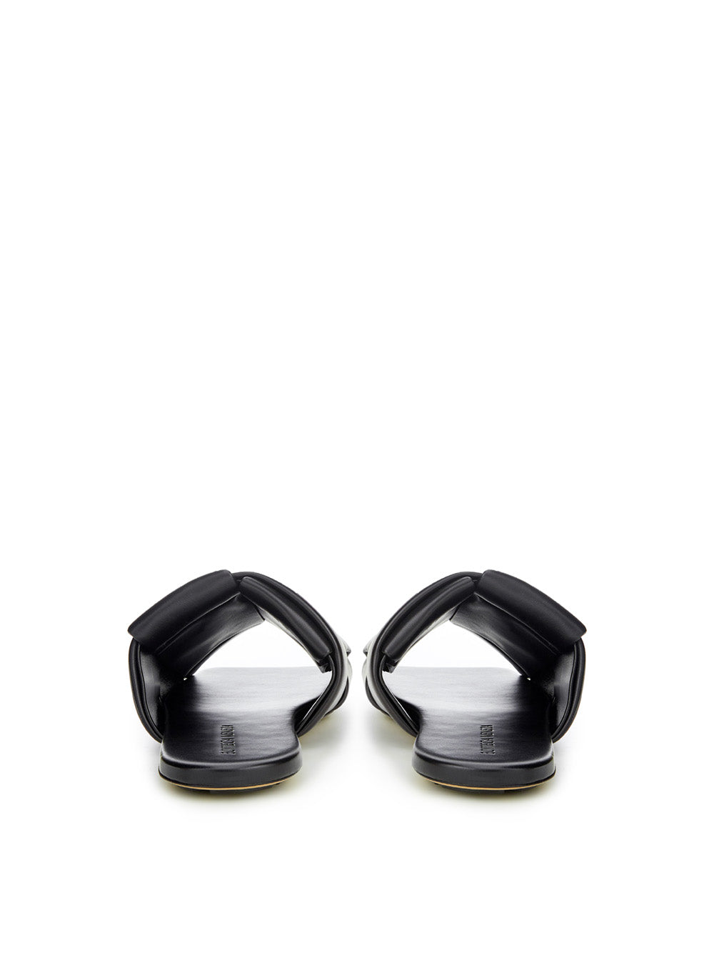 Bottega Veneta Elegant Black Leather Sandals