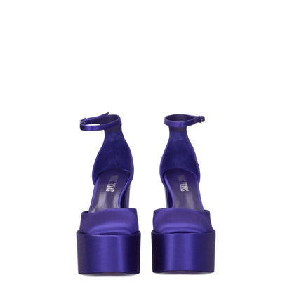 Paris Texas Purple Satin Platforms