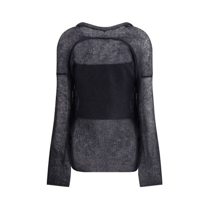 Giorgio Armani Double-breasted cardigan and top in a wool and mohair blend Twin-set