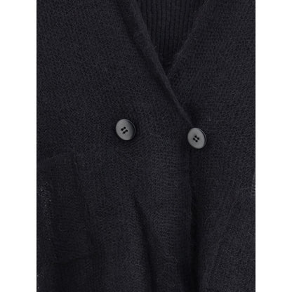 Giorgio Armani Double-breasted cardigan and top in a wool and mohair blend Twin-set