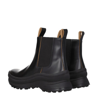 Jil Sander Black Leather Ankle Boots