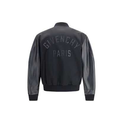 Givenchy Leather and satin bomber Jacket