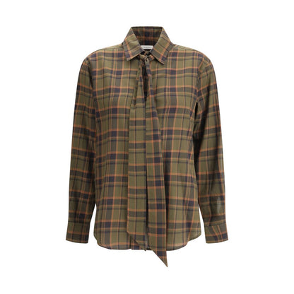 Saint Laurent Cassandre check lavallière Shirt
