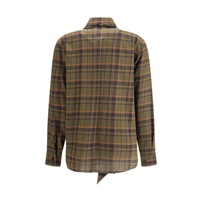 Saint Laurent Cassandre check lavallière Shirt