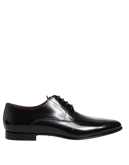 Dolce & Gabbana Men Dress Black Calfskin Leather Derby Shoes